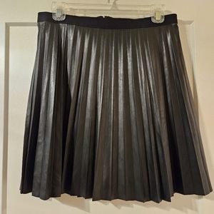 JCrew Pleather Pleated Skirt